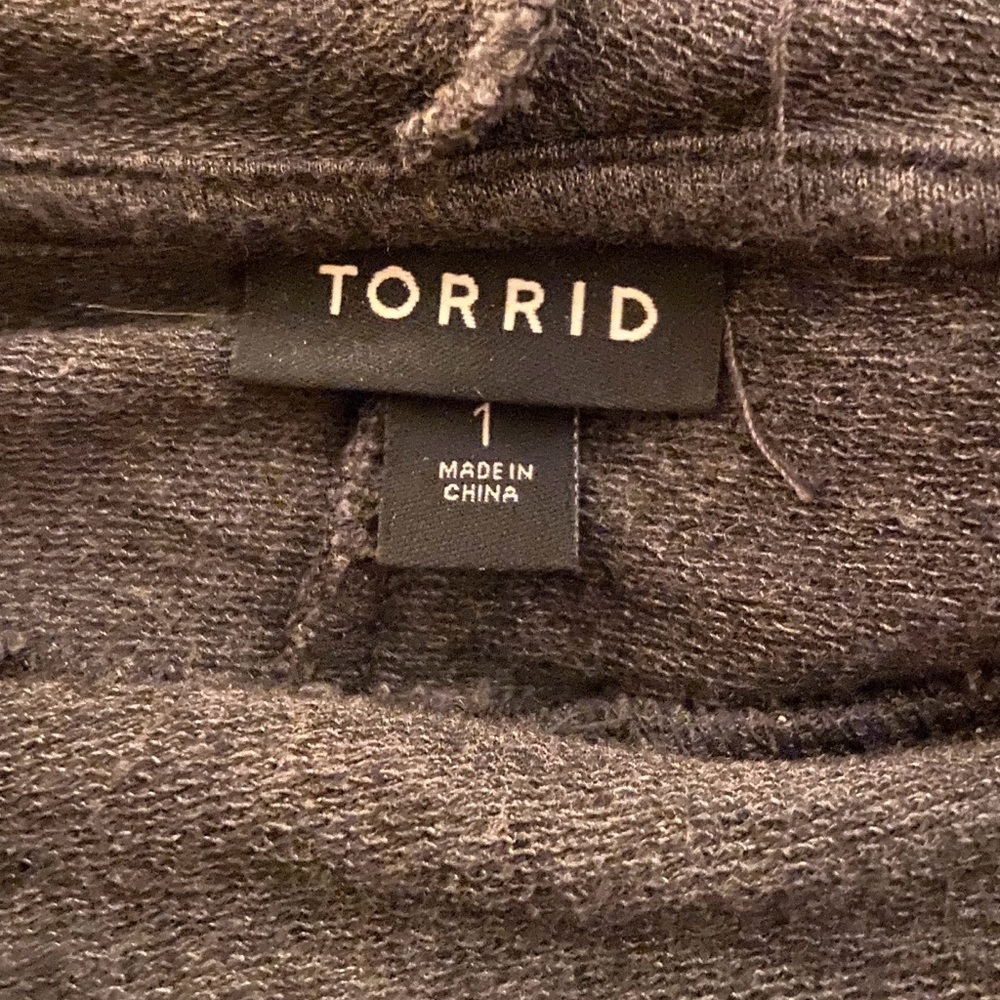 Torrid Plus Size 1X Charcoal Knit Sweatshirt Dress - Picture 5 of 8